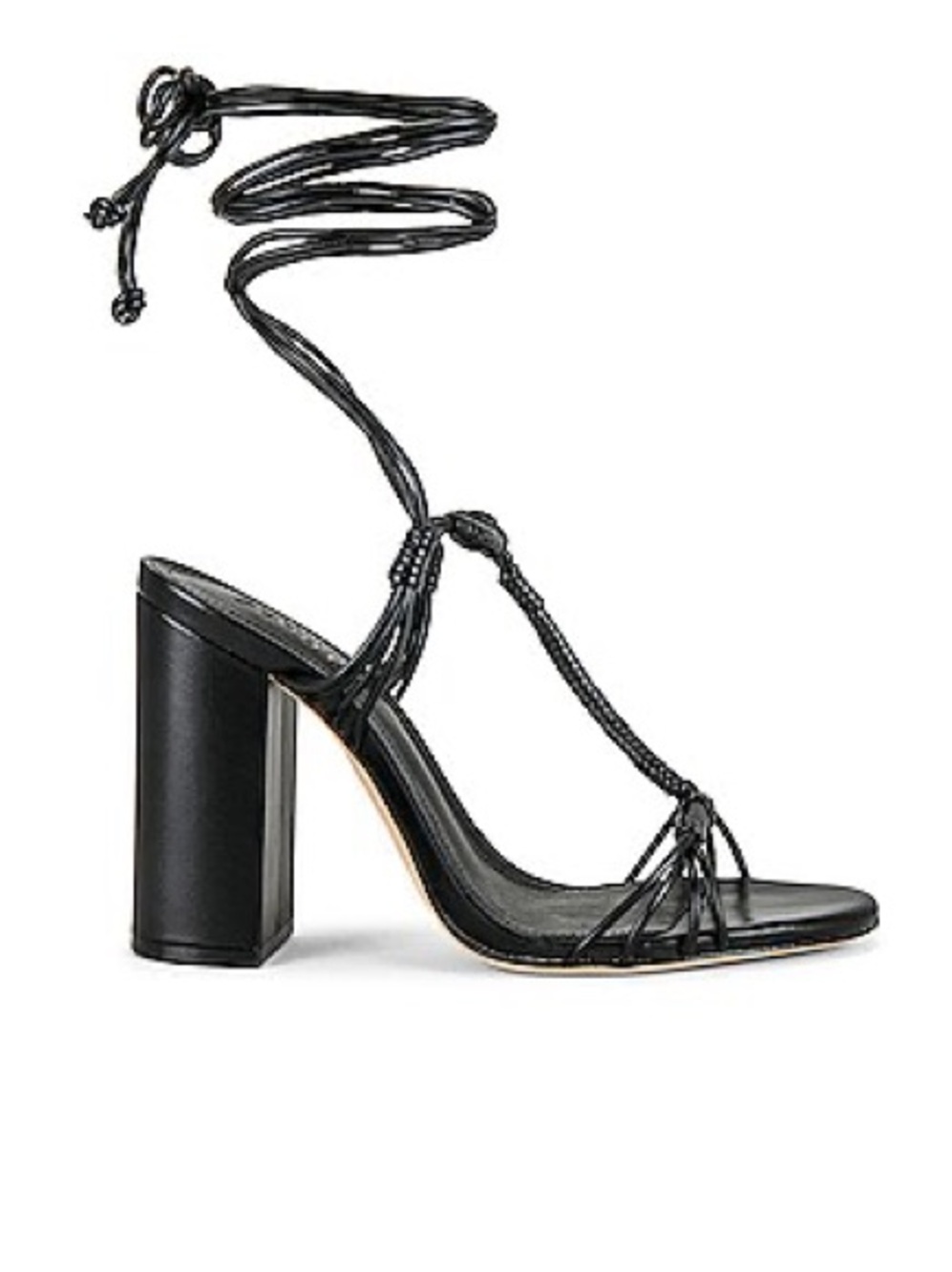 Schutz Women's Amunet T Strap Ankle Tie Block Heel Sandals - Picture 2 of 9